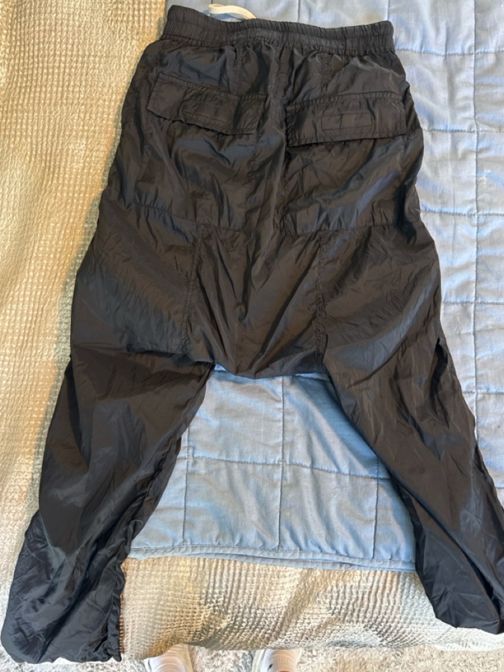 Diesel Nylon Drop Crotch Cargo Pants Black Made in Italy Techwear Sz S - Picture 2 of 15